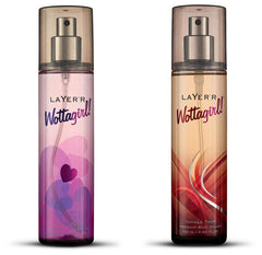 Layer'r Wottagirl Secret Crush + Vanilla Twist Fragrant Body Splash Each 135ml 4.56 Fl.oz. | For Women