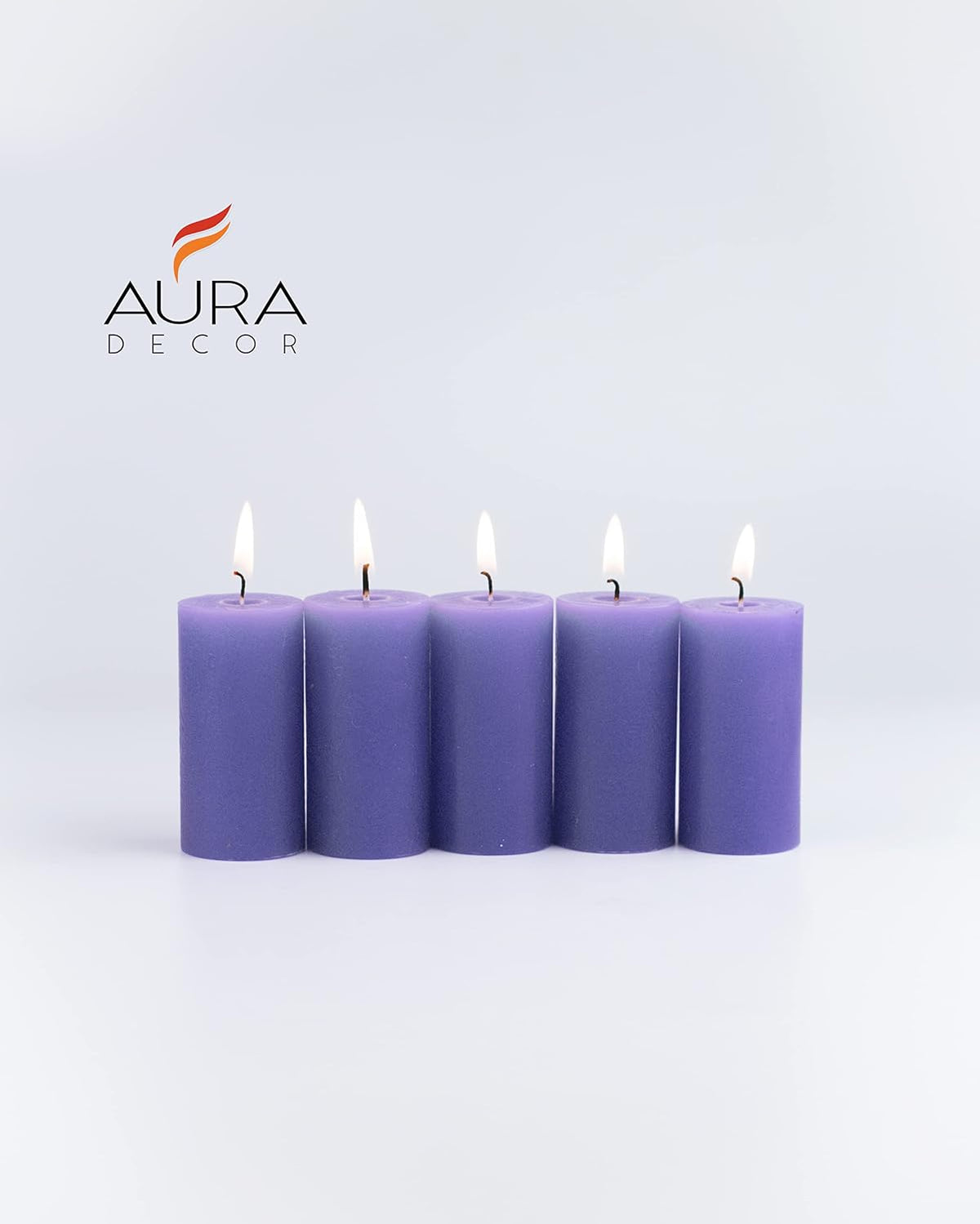 OCEAN BREEZE FRAGRANCE PILLAR CANDLE SET OF 5 | LONG BURNING TIME | GIFT SET