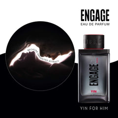 Engage Yin Perfume For Men Long Lasting Spicy And Woody Fragrance | Gift For Men 90ml 3 Fl.oz.