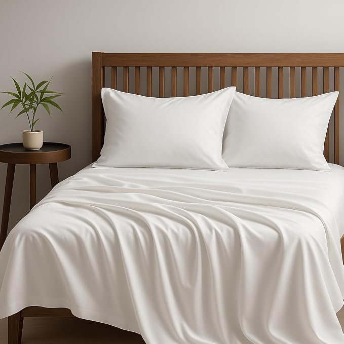 Pure Microfiber Bedsheets For Single Plain Solid Bed Sheet Include Pillow Cover | Size 60 X 90 Inches, White Bedsheet - Traditional Single Bedsheet Comfort