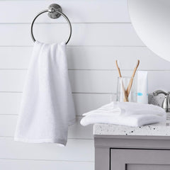 Ayus Premium Luxury Hand Towels Set 900 Gsm | Soft Circlet Egyptian Cotton, Highly Absorbent Hotel, Spa & Bathroom Towels Collection (White) - Pack Of 4