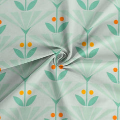 100% Cotton Double Bedsheet Queen Size With 2 Matching Pillow Covers | Soft Touch Cotton Fabric-Comfortable & Durable - 90 X 100 Inches, Light Green