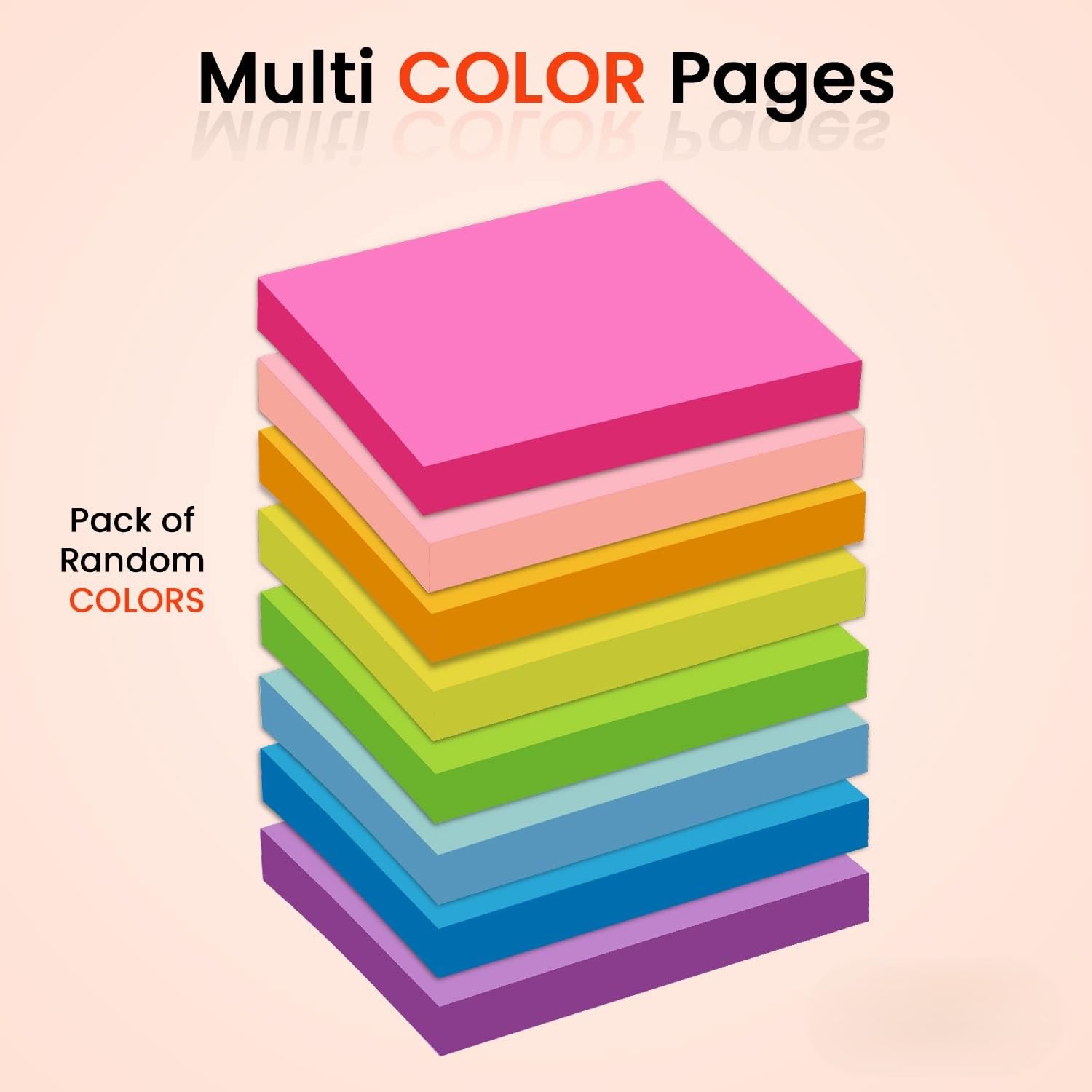 400 Sheets Memo Pad Note N Times Post Note Paper Free Stickers Sticky Note Stationary - Multicolor
