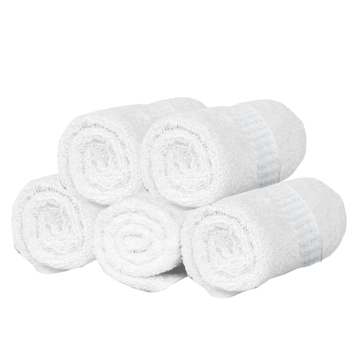 N G Products 100% Cotton Bath & Swim Towel 2000 Gsm | Super Absorbent & Soft Antibacteria Towel Set (White) - Pack Of 5