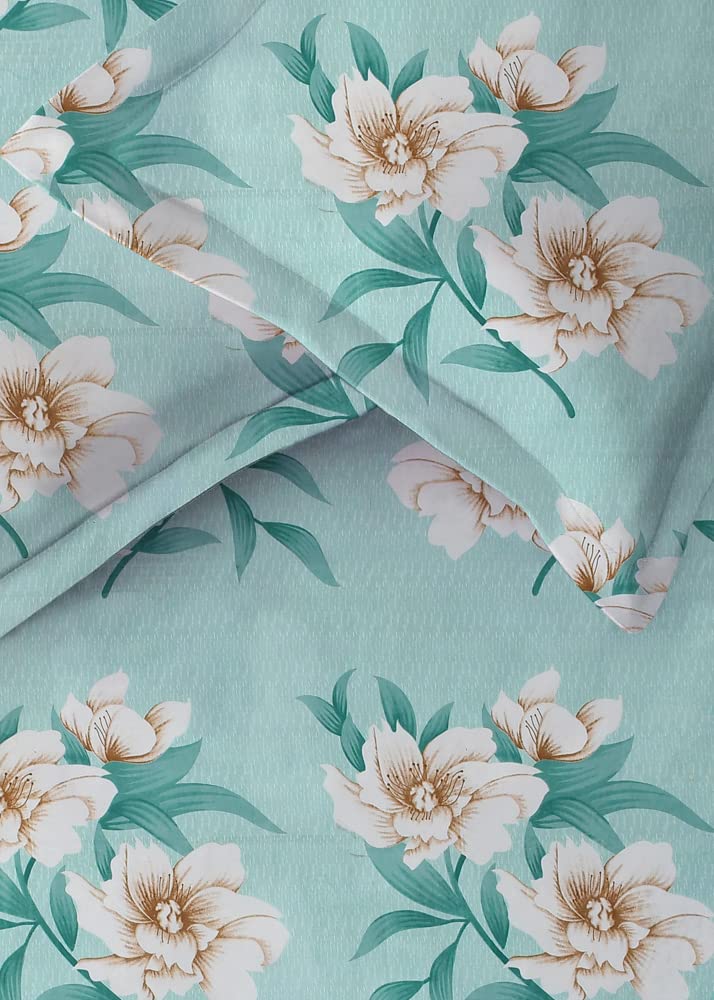 100% Cotton Double Bedsheets With 2 King Size Pillow Covers | 90 X 100 Inches, Sea Green - Light Weight & Easy To Wash At Home | Breathable & Wrinkle Free