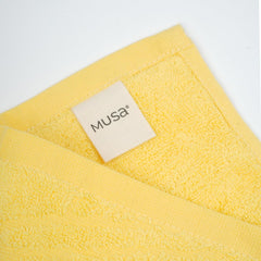 Musa Banana Face Towels 400 Gsm | Terry Face Towel With Free Bag | Super Soft & Ultra Absorbent Towels For Facewash (Golden Sunshine)- Set Of 4