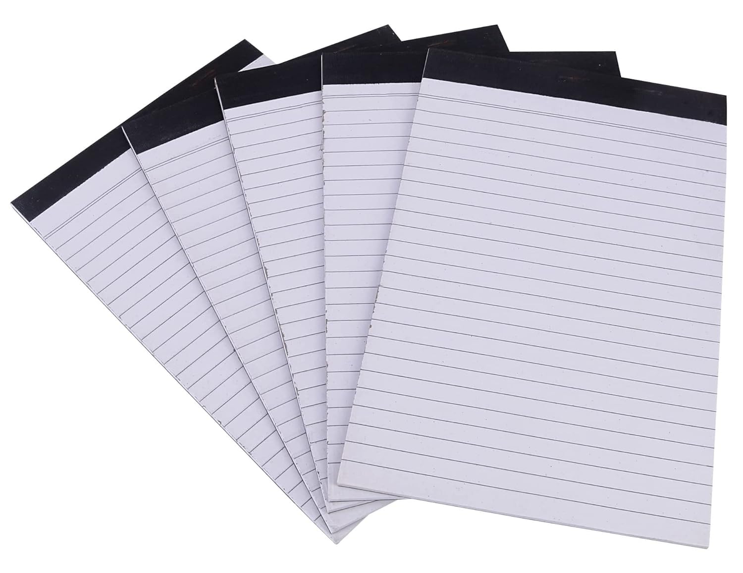 Writing Pad, A5 Size 35 Sheets Each, With Narrow-Ruled Sheet, Easy to Carry, Pack Of 5