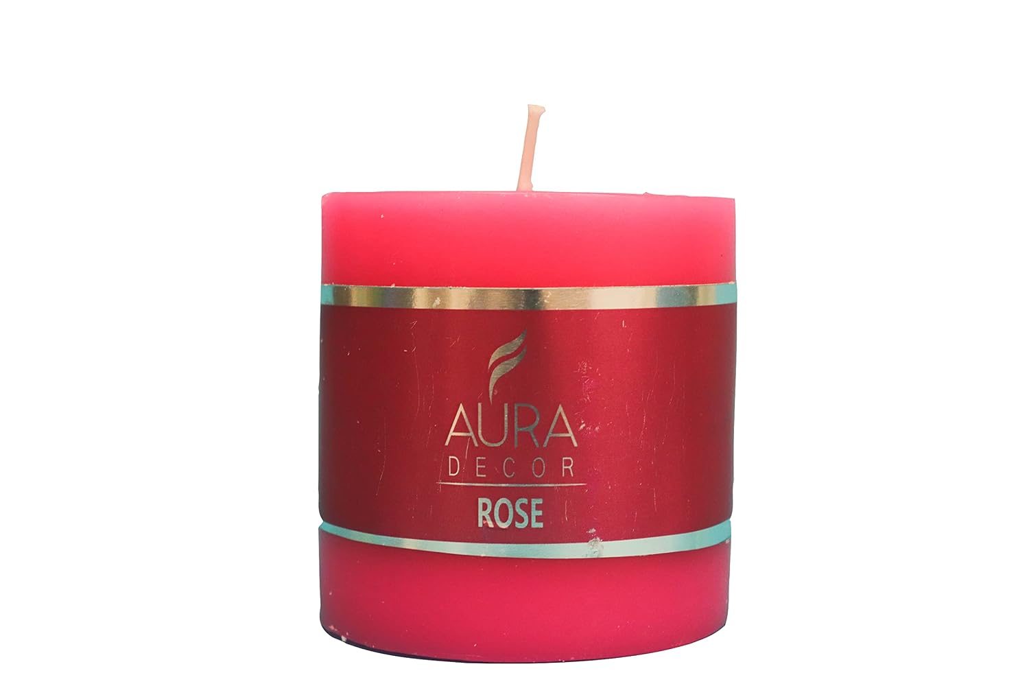 ROSE FRAGRANCE PILLAR CANDLE 2.5INCH SET OF 2 | PERFECT FOR ROMANTIC DATE CANDLE
