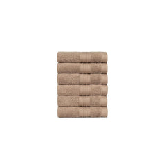 Trident Soft Comfort Air Rich 100% Cotton Towel For Face 500 Gsm | Highly Absorbent Towels For Men/Women, 6 Pcs (Acorn)