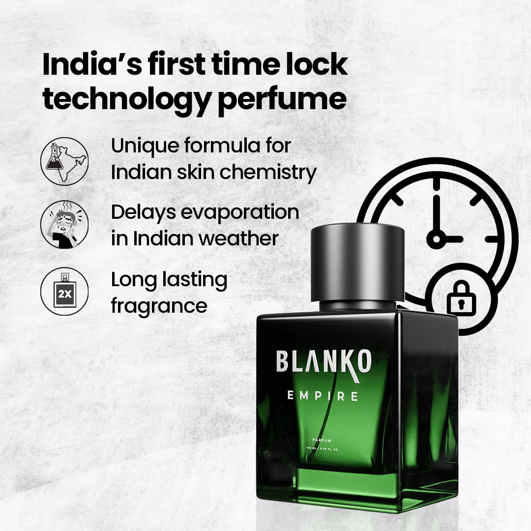 Blanko Empire Time Lock Technology Parfum 8ml 0.27 Fl.oz. | Longest Lasting Men Fragrance