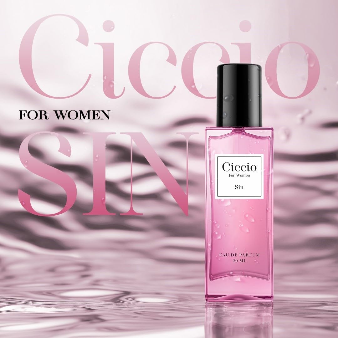 Ciccio Luxe + Sin Eau De Parfum For Women 20ml 0.6 Fl.oz. Each Pack Of 2 Combo Gift Pack | Long Lasting Luxury Fragrance