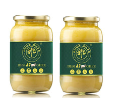 Pure Natural A2 Cow Desi Ghee By Puro Miles | Natural & Healthy Gir Cow Cultured Desi Ghee Perfect For Ghee Strengthens Bones | 2 Litre (1 Litr * 2) 67.6 Ounce | Jar Pack
