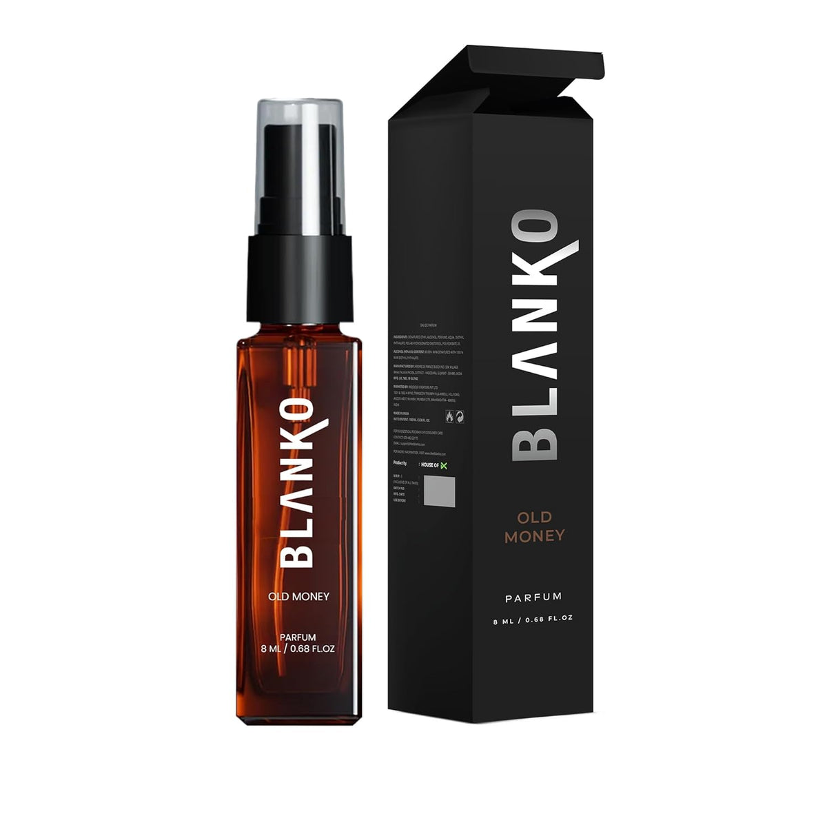 Blanko Old Money Time Lock Technology Parfum 8ml 0.27 Fl.oz. | Longest Lasting Men Perfume | Luxury Perfume For Brunch, Travel & Relaxing Vacations