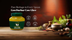 Pure Natural A2 Desi Cow Ghee By Gow Durbar | High In Vitamins A, D & Healthy Bilona Method Desi Cow Ghee Good For Strengthening Bones | (400ml) 13.5 Ounce | Jar Pack