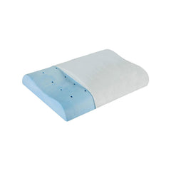 Orthopedic Cervical Cooling Gel Memory Foam Pillow, For Pain Relief, White - 18.5 L X 10.5 W X 2.9 H Inch | For Neck, Shoulder & Spondylitis Pain Relief | Contour Bed Pillow For Sleeping
