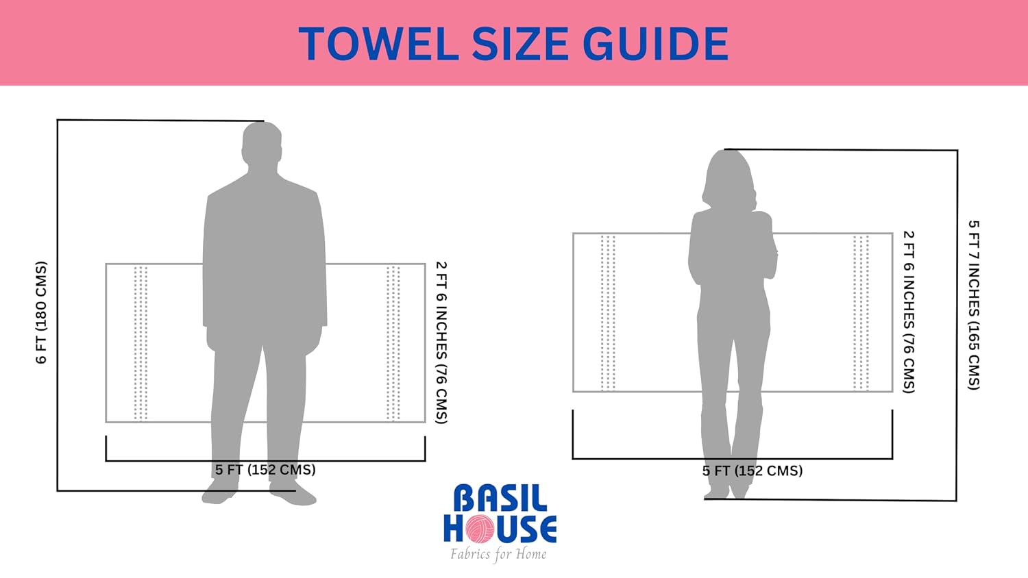 Basil House Printed Plain Large Size Cotton Bath Towel 350 Gsm | Kerala Thorthu Towel Lighweight Thin Towels (Multicolor)