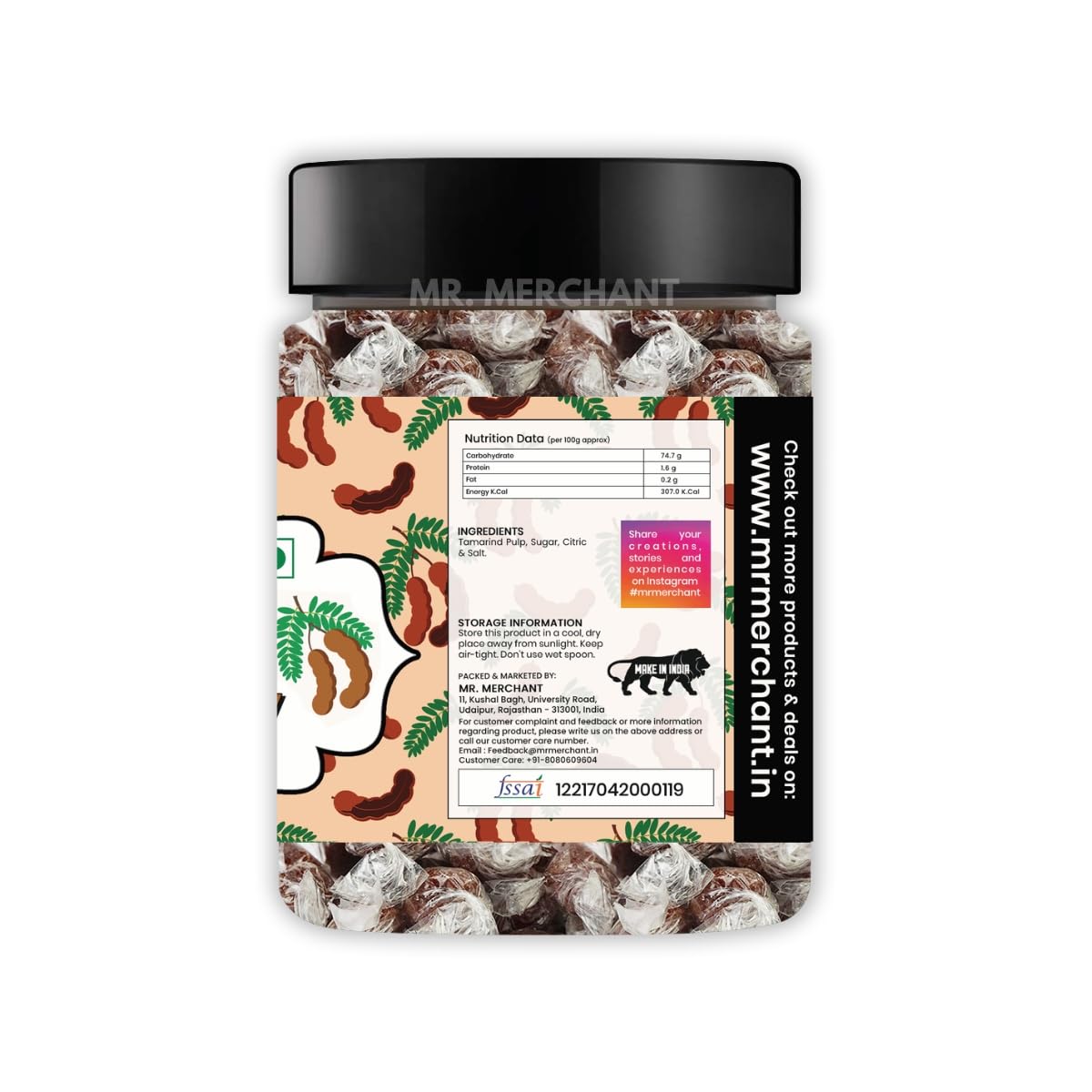 Mr. Merchant Imli Candy 300gm, (Khatti, Methi Imli Tamarind Twist Candy)