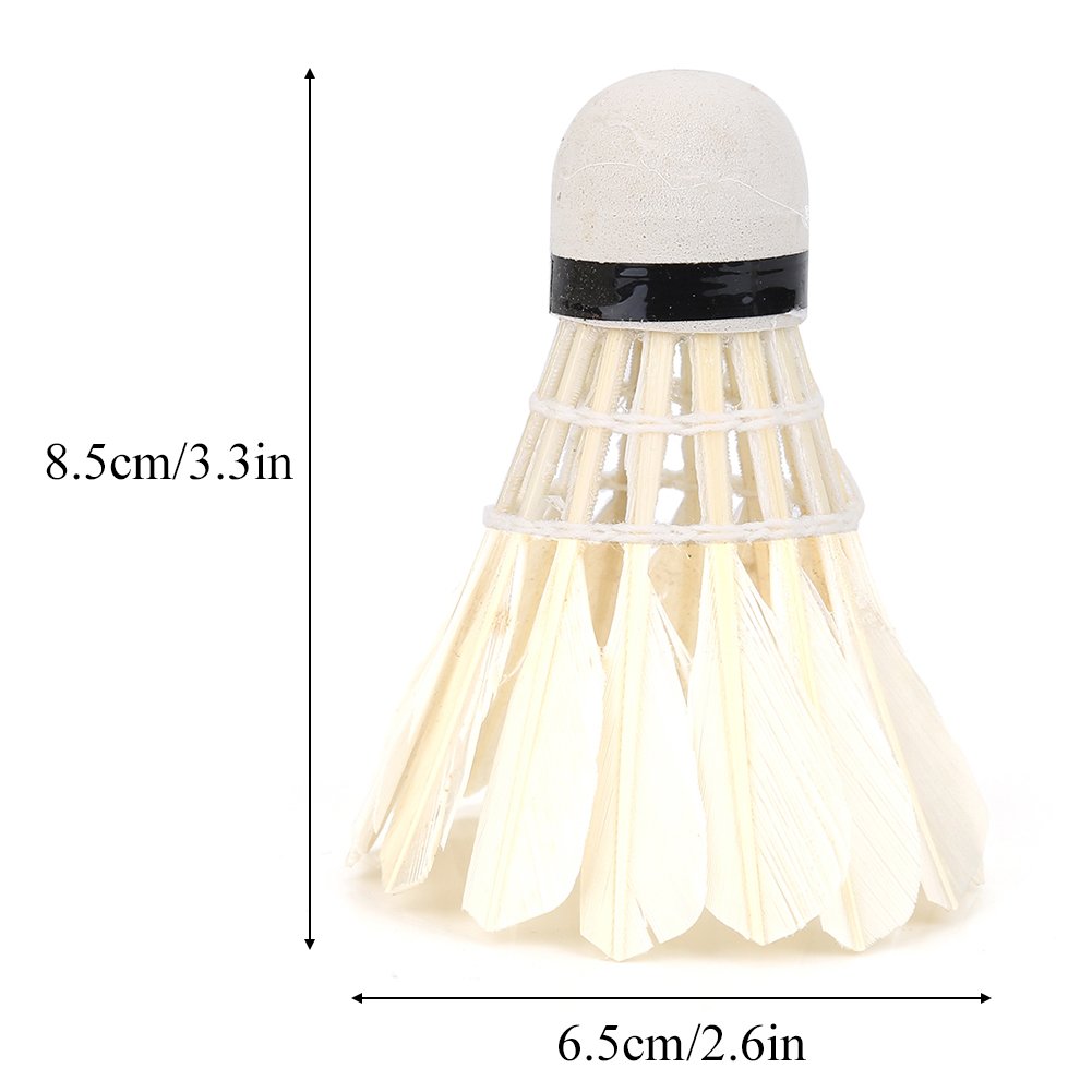 Zerone Badminton Feather Shuttlecocks , Suitable For Practice And Casual Playing | White Pack Of 12