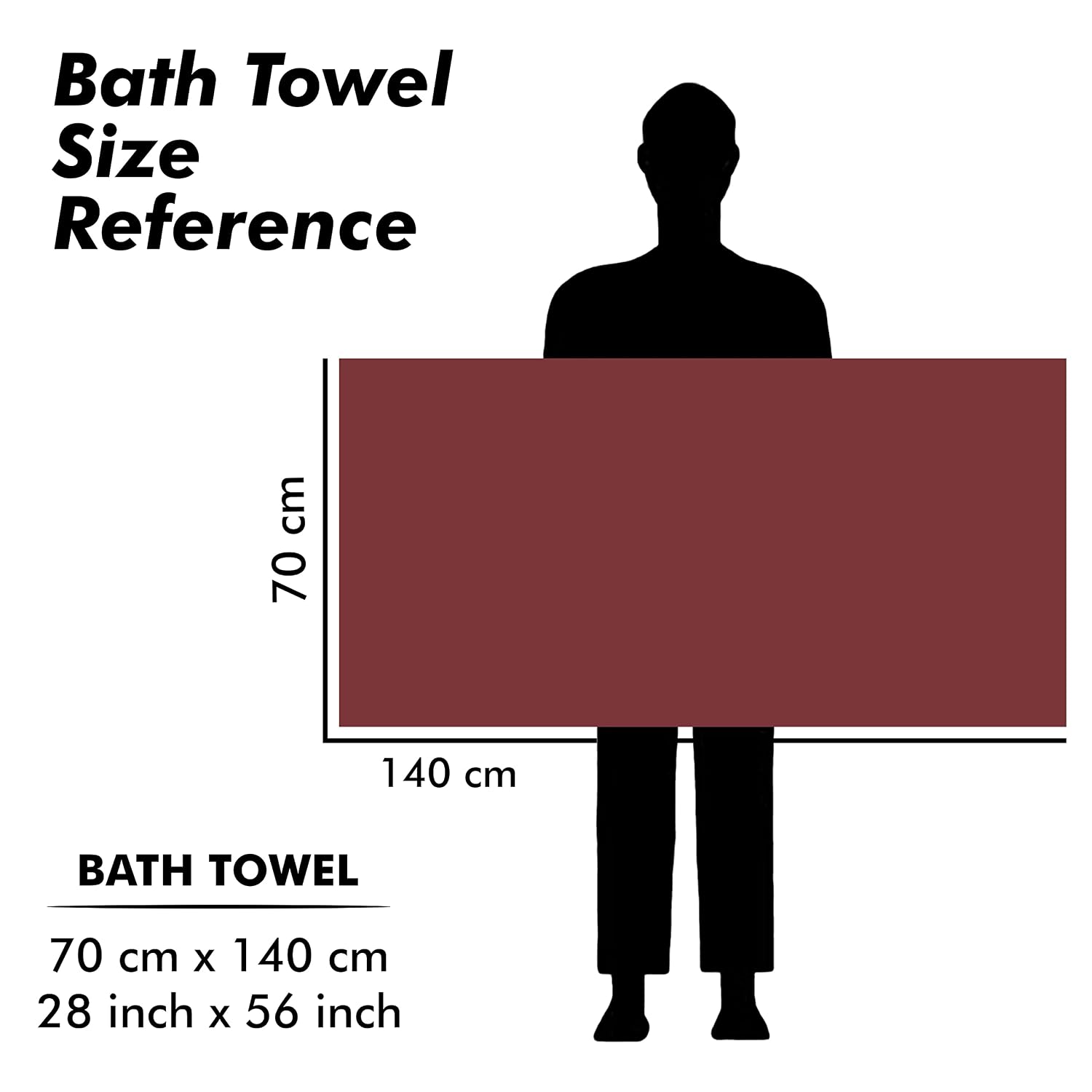 Urbanleaf Microfiber Large Bath Towel 700 Gsm | Quick Dry Super Absorbent Bath Towel For Men & Women (Light Blue & Wine Stripe) - Pack Of 2