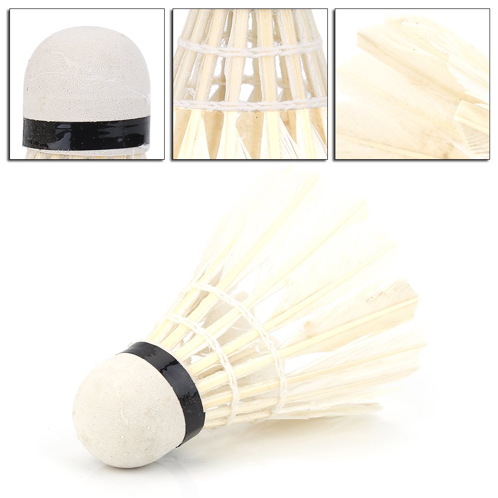 Zerone Badminton Feather Shuttlecocks , Suitable For Practice And Casual Playing | White Pack Of 12