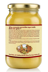 Organic Natural A2 Bilona Cow Desi Ghee By Puro Miles | Natural & Healthy Gir Cow Cultured Desi Ghee Perfect For Diet | (500ml) 16.9 Ounce | Jar Pack