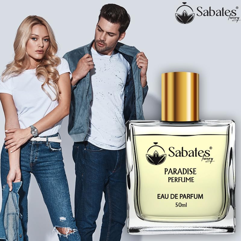 Sabates Paradise Eau De Parfum 50ml 1.6 Fl.oz. | Long Lasting Refreshing Oud And Musk Fragrance For Unisex