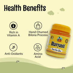 Premium Pure Cow Ghee By Bhavyansh | Healthy & Nutrients Pure Cow Ghee Perect For Bones Health | (500ml) 16.9 Ounce | Jar Pack