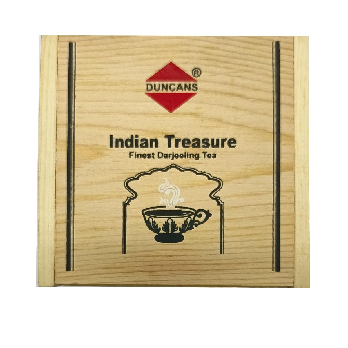 Duncans Indian Treasure Finest Darjeeling Tea - 100gm X 2 Wooden Chestlet, 3.5 Ounce Each | Superior Flavor & Aroma - Medium Caffeine Loose Leaf Tea, Beautifully Crafted