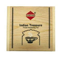 Duncans Indian Treasure Finest Darjeeling Tea - 100gm X 2 Wooden Chestlet, 3.5 Ounce Each | Superior Flavor & Aroma - Medium Caffeine Loose Leaf Tea, Beautifully Crafted