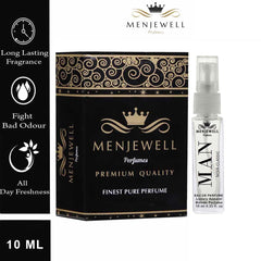 Menjewell Man Noir Classic Eau De Perfume 10ml 0.3 Fl.oz. Pocket Perfume, Apparel Perfume | Long Lasting