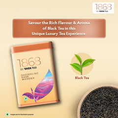 Tata Tea Premium 1868 Darjeeling Rare Wonder Tea - 50gm Tin, 1.7 Ounce | Handpicked From The Hills Of Darjeeling - Rich Flavor & Aroma Black Tea | Medium Caffeine