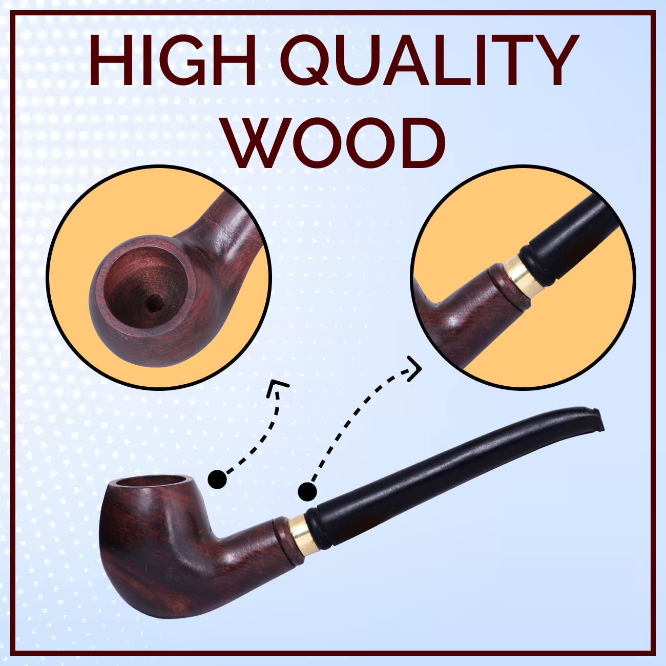 Royal Swag Captain Smoking Pipe Wood | Tobacco Pipe Smoking Pipe With Removable Pipe Give It The Unique Touch Of Smoke Durable Handmade Classic Retro Sailor Pipe - Made In India