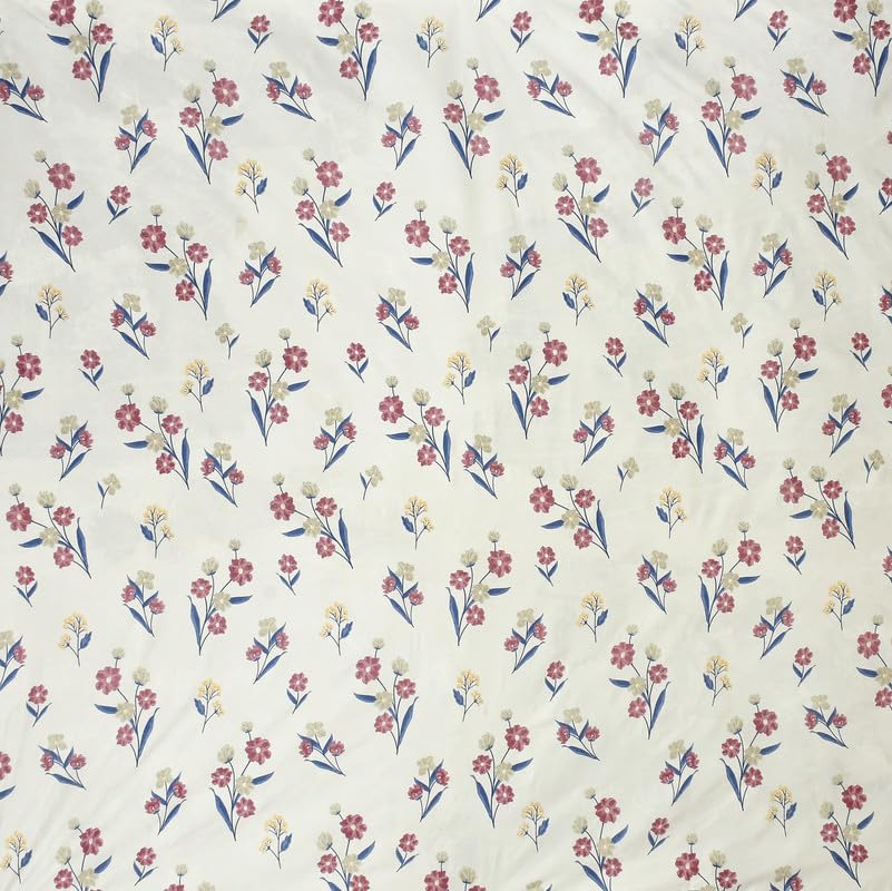 Printed Double Bedsheet With 2 Pillow Covers - 96 X 89 Inches, Blue & Cream | Ideal For Daily Use, Bedroom Decor & Gifting | Resistant All-Season Bedsheet