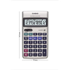 Casio Hl-122tv Portable Calculator With Metal Faceplate & GT Key, 12 Digit Display | Calculation Of Price Plus Tax, Tax Amount, Price Less Tax, 1 Warranty Card With Serial Number