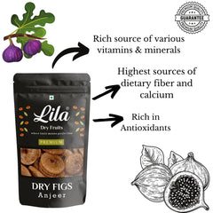 Premium Afghani Anjeer By Lila Dry Fruits 1kg, | Dry Fig Medium Size Fresh Anjeer Dry Fruit Gluten-free & Vegan Diets | 35.2 Ounce