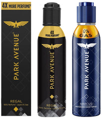 PARK AVENUE REGAL NO GAS PERFUME SPRAY 4.3 FL.OZ. + MARCUS NO GAS BODY SPRAY 5.0 FL.OZ. | MEN FRAGRANCE