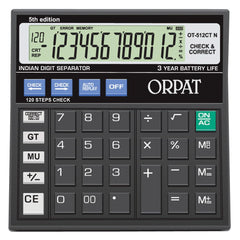 Orpat Ot-512CTN Calculator - Set Of 2 | 12 Digits Display - 120 Steps Check, Mark Up, Grand Total And Correct