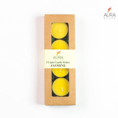 CLEAR CUP TEALIGHT CANDLES LONG BURNING BEST CANDLES FOR HOME DECOR SET OF 4