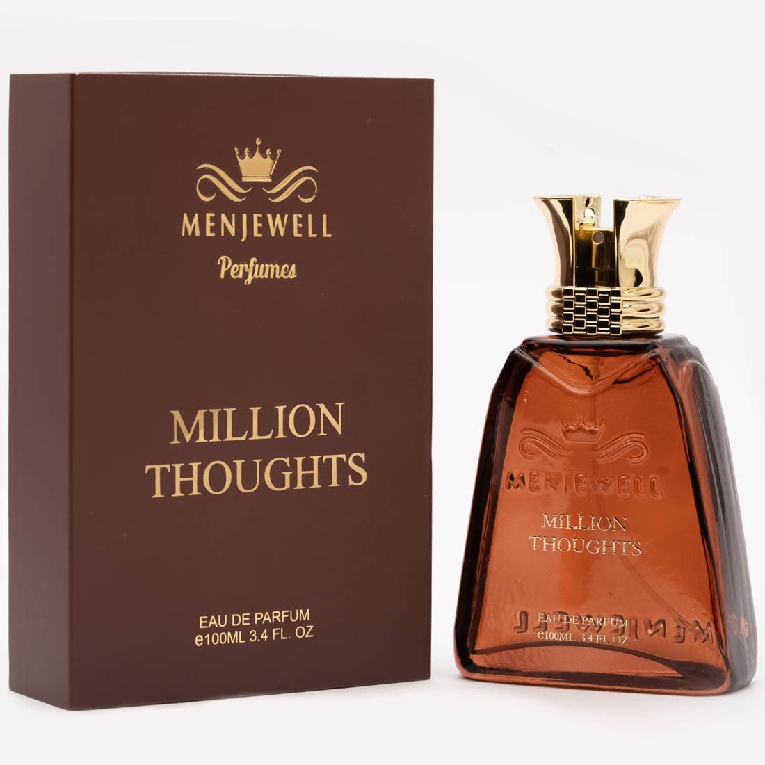 Menjewell Million Thoughts Eau De Parfum 100ml 3.4 Fl.oz. Men Fragrance | Long Lasting