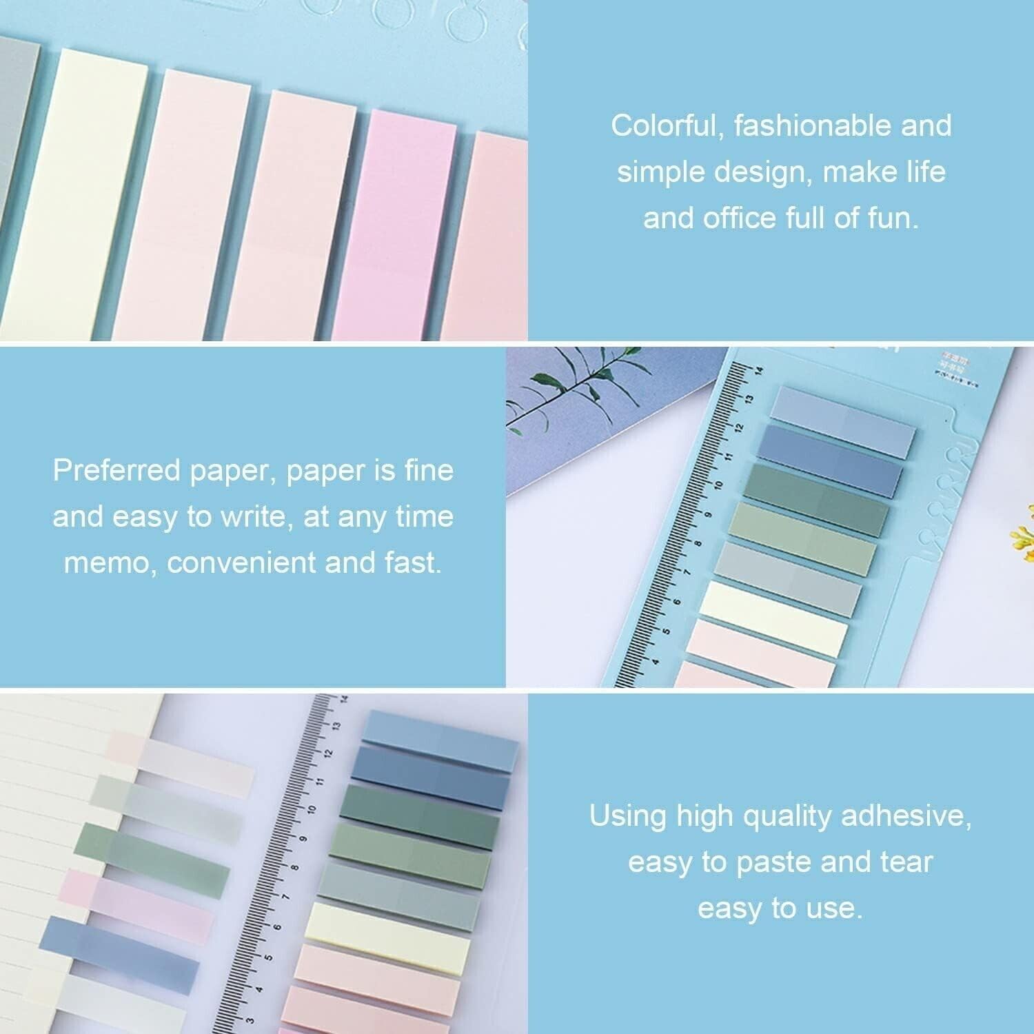 160pcs Transparent Sticky Notes Colorful Notebooks Flags | Self-Adhesive Sticky Tabs