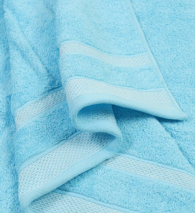 Mafatlal Premium Cotton Bath Towel 1100 Gsm | Quick Dry, Durable Long Size Towel- Pack Of 2 (Blue & Red)