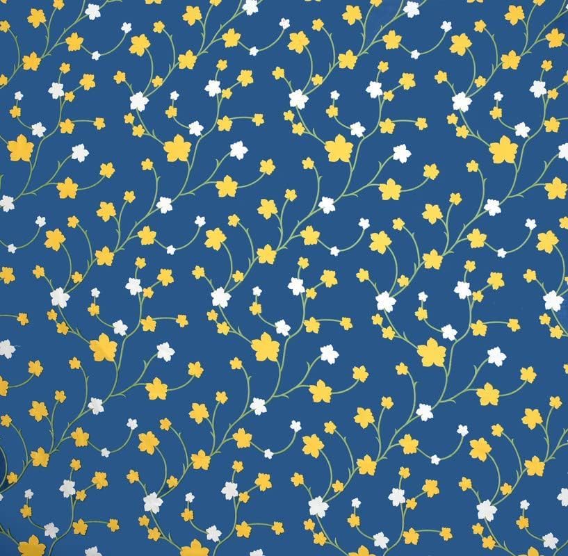 100% Microfiber Bedsheet For Double Bed With 2 Pillow Covers Breathable - 88 X 90 Inches, Dark Blue | Wrinkle Free & Soft Touch Floral Print Bedsheet