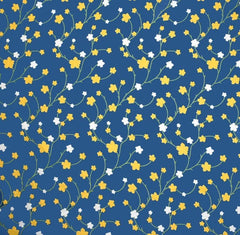 100% Microfiber Bedsheet For Double Bed With 2 Pillow Covers Breathable - 88 X 90 Inches, Dark Blue | Wrinkle Free & Soft Touch Floral Print Bedsheet