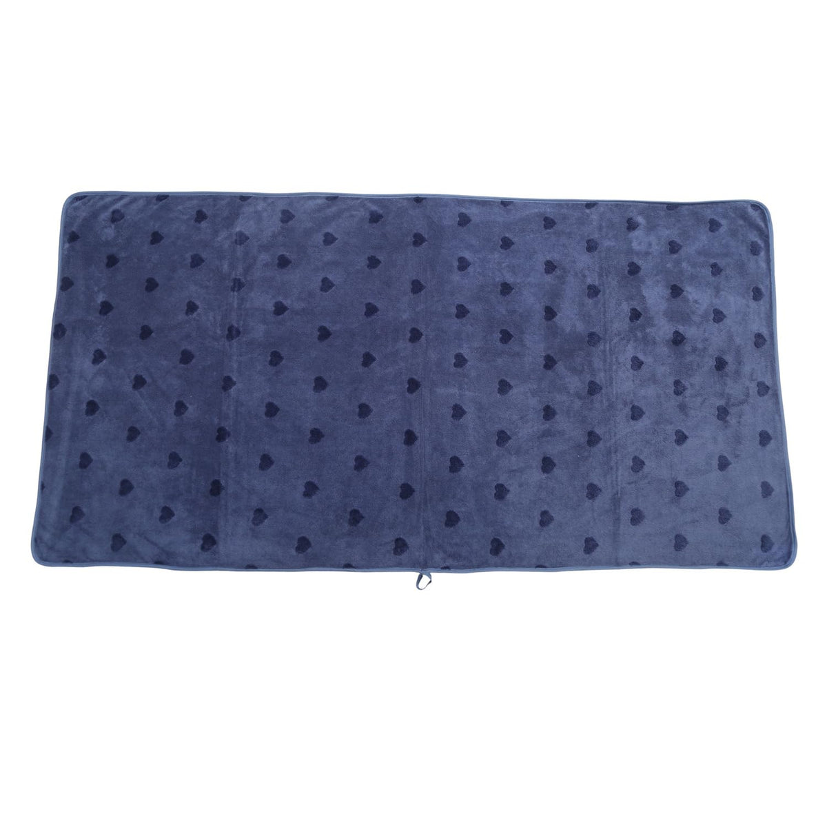 Hanker Ultra Luxury Large Size Plush Bath Towel 500 Gsm | Hearts Pattern Super, Very Soft On Skin, Luxurious Fabric, Pure Polyamide Bath Towel (Blue)