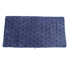 Hanker Ultra Luxury Large Size Plush Bath Towel 500 Gsm | Hearts Pattern Super, Very Soft On Skin, Luxurious Fabric, Pure Polyamide Bath Towel (Blue)