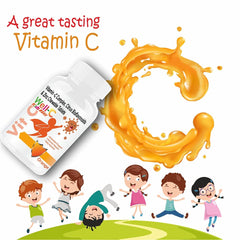 Well- C Vitamin C Tablets Immunity Booster For Kids And Zinc Supplements For Growth Strength Strong Bones Sugar Free | Orange Flavor, 60 Chewable Tablets , 100gm 0.2lbs