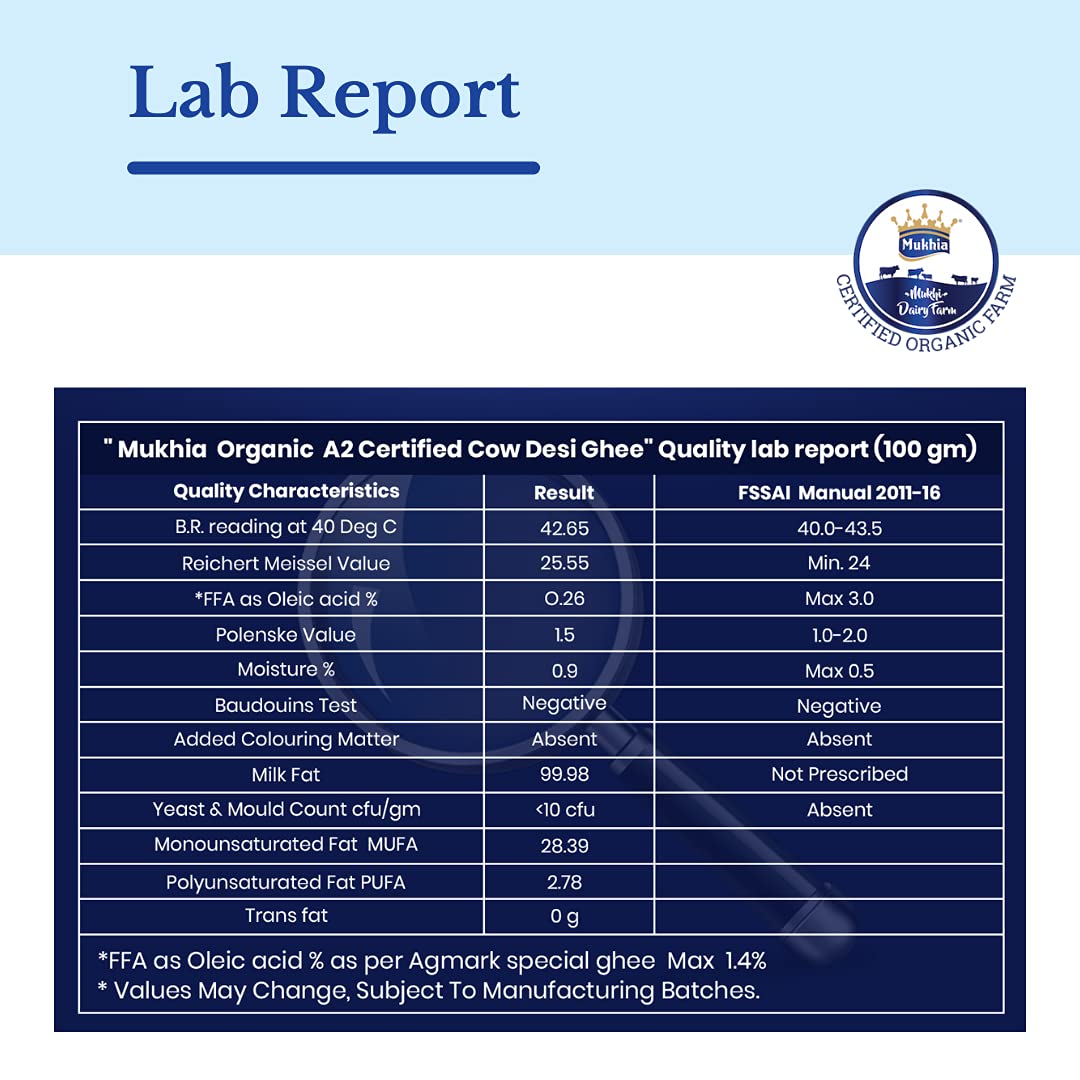 Natural Premium A2 Cow Desi Ghee By Mukhia | Delicious Healthy & Nutritious Cow Ghee For Immune System | (5 Litr) 169.0 Ounce | Tin Pack
