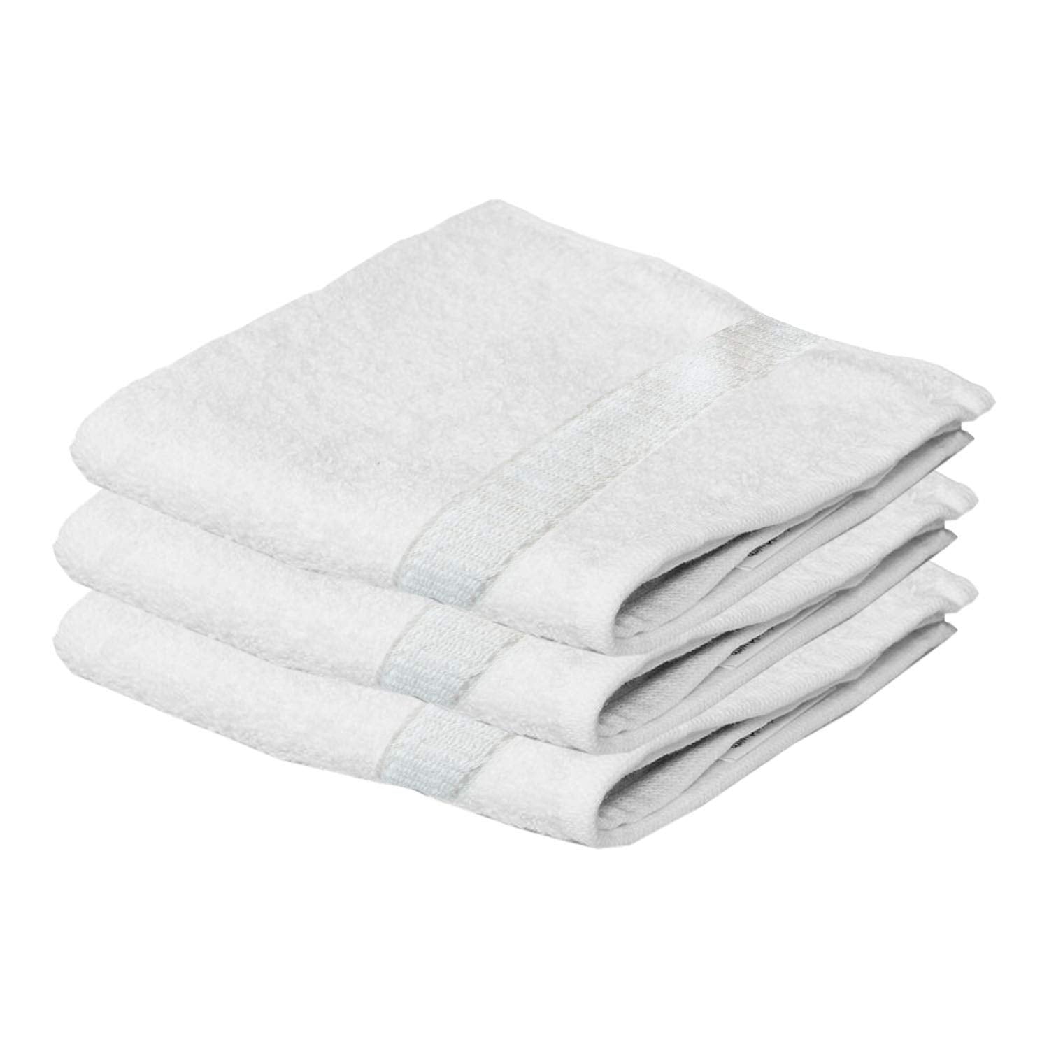Kuber Industries Cotton Face Towel 450 Gsm | Super Absorbent & Soft Material Face Towel -White (Pack Of 3)