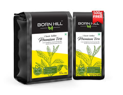 Born Hill Classic Indian Premium Assam Tea Powder 1 Kg + 500gm Combo Pack - 35.2 + 17.6 Ounce | 100% Natural, Fresh Blend With No Preservatives Or Colors - Authentic Indian Flavor, Resealable Pouch