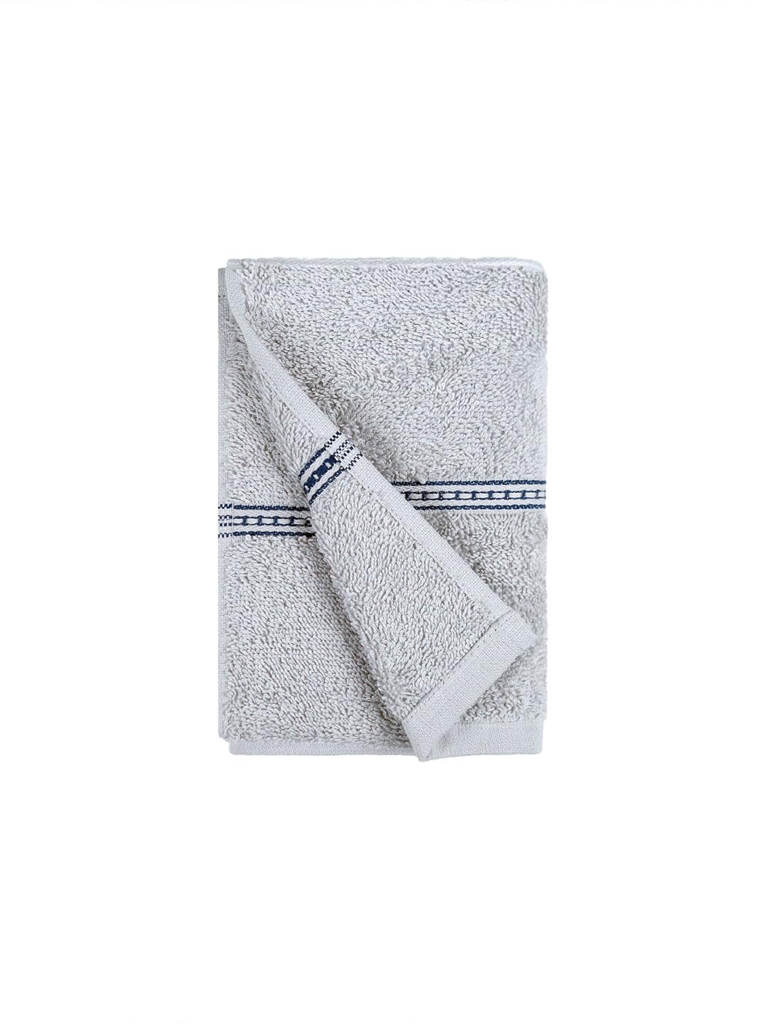 Mytrident Hand Towel Urban Comfort 400 Gsm | 100% Cotton Bath Towel (Disty Grey)- Pack Of 2
